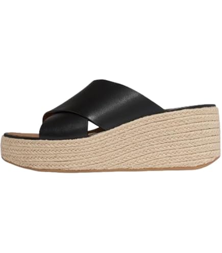 Amazon.com | FitFlop FT5A68-080 Eloise Cork-WRAP Leather Wedge
